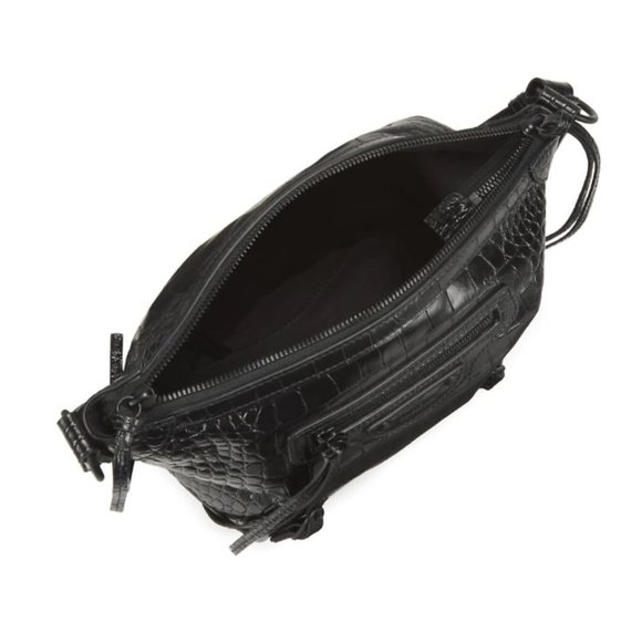 Balenciaga XS Neo Classic Croc-Embossed Leather Hobo Bag Black - Picture 4 of 10